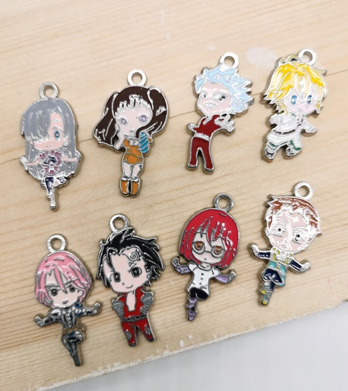 New 20 Pcs Anime The Seven Deadly Sins Mixed Charm Pendants Diy Jewelry