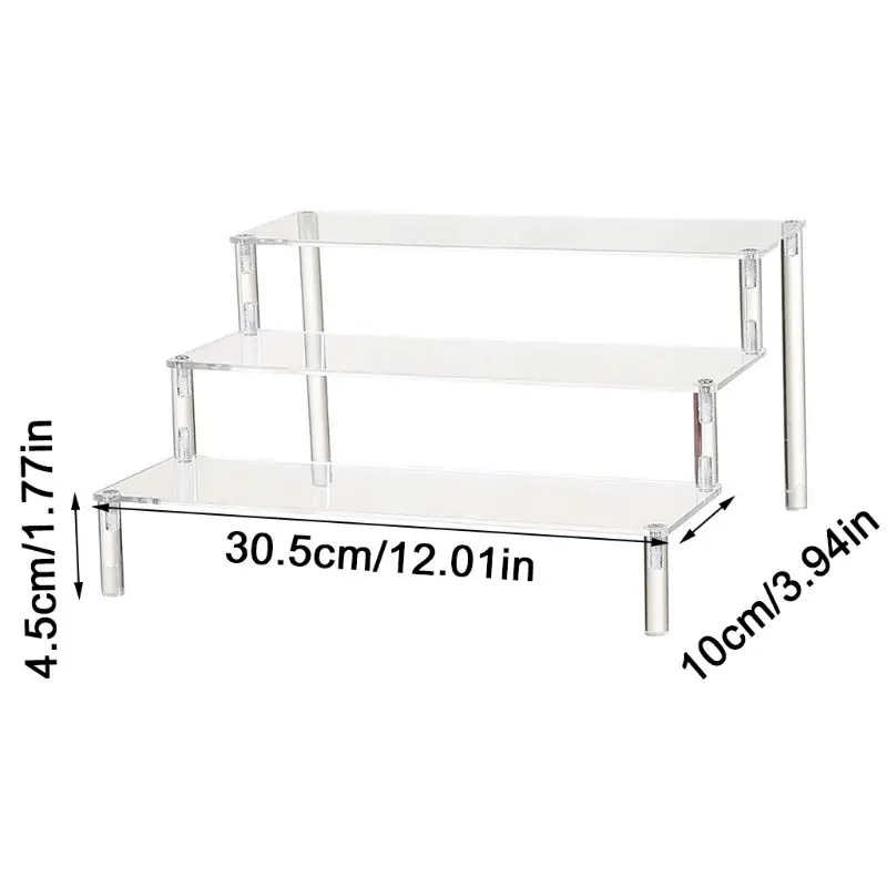 

Single/Double/Three Tier Ladder Acrylic Action Figures Toy Model Display Stand