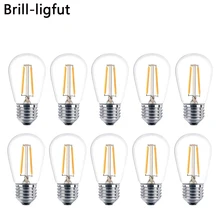 10 шт./лот 2 Вт 4 Вт S14 светодиодный светильник лампы теплый белый 2700 к E27 винтажный Светодиодный светильник накаливания Для водонепроницаемого наружного сада светильник s