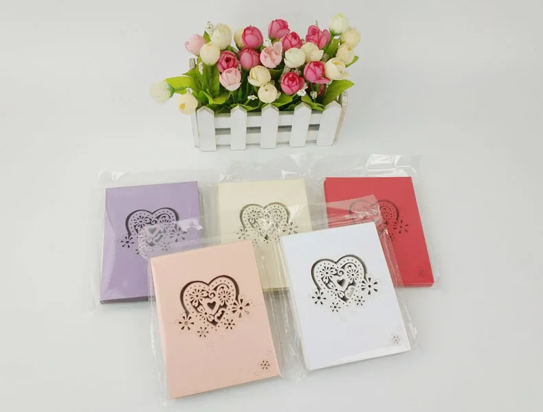Romantic Heart Shape Butterfly Laser Carving Laser Wedding Pendulum Table-Bit Card Creative Laibin Name Table Cards Wholesale