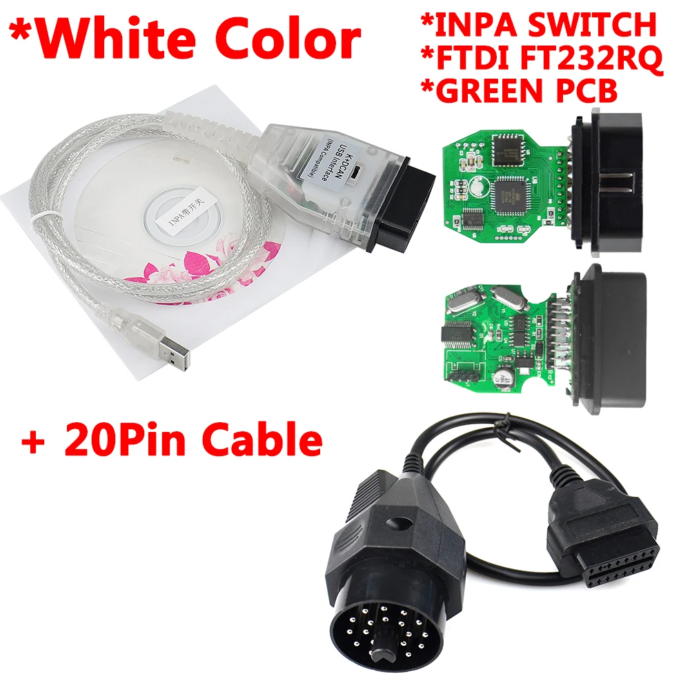Новинка для BMW INPA K + CAN с чипом FT232RL DCAN USB интерфейс полной диагностики 1998 по 2008 год |