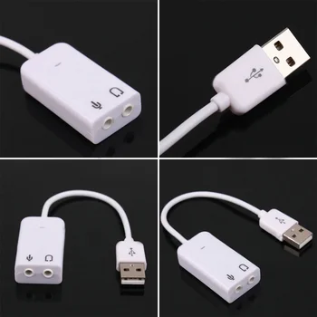 

USB7.1 Portable LED Indicator Accessories Audio Interface Desktop Notebook Household Independent External Sound Card