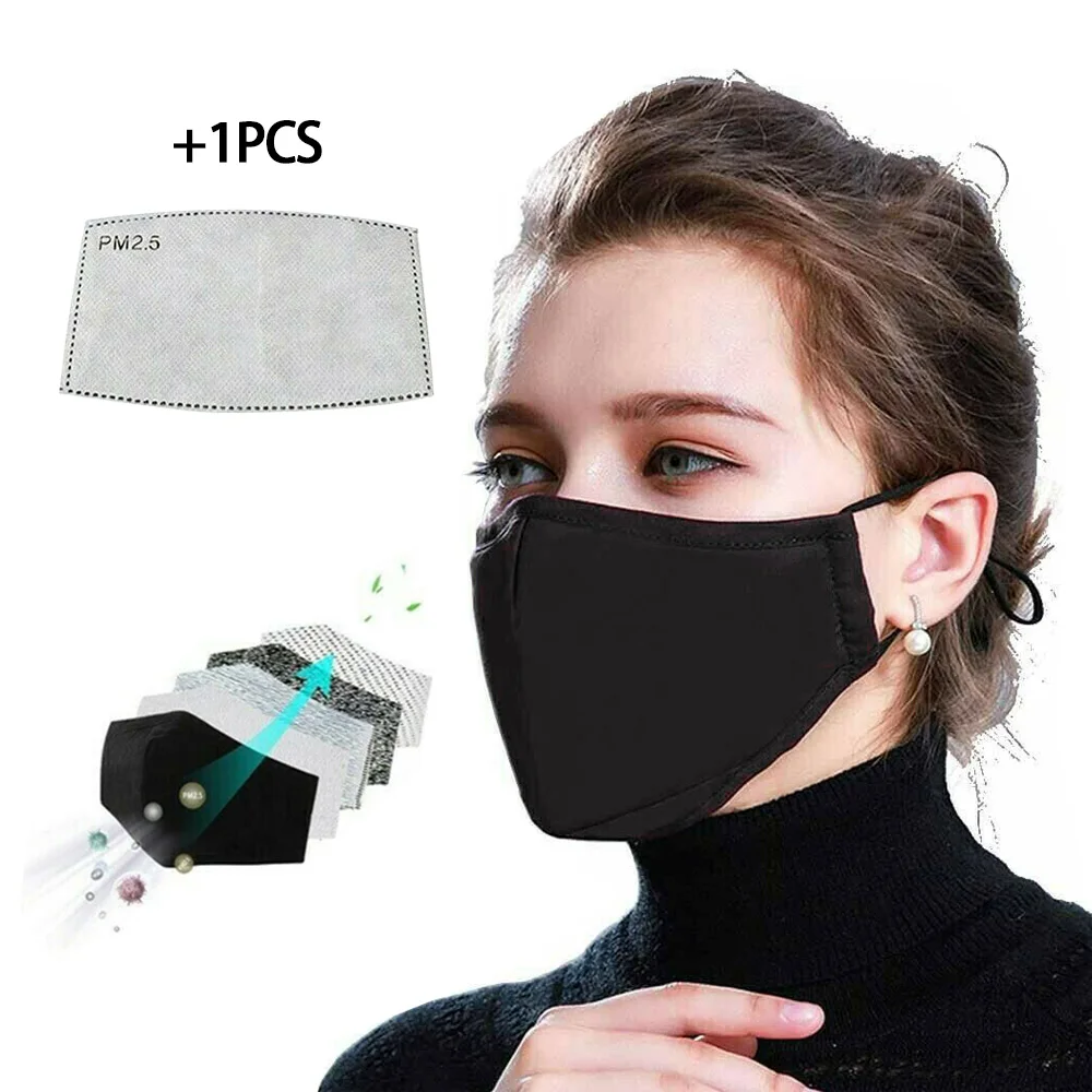 

YELITE Anti Pollution PM2.5 Mouth Mask Dust Activated Carbon Filter Washable Reusable Masks Unisex Mouth Muffle