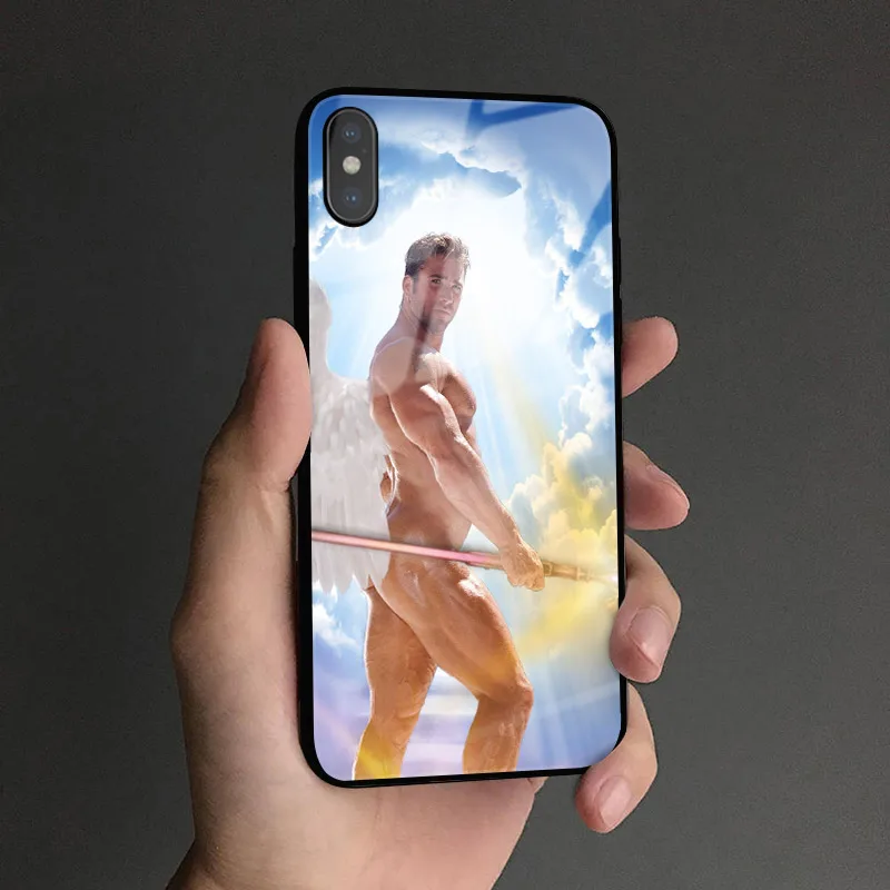 Роскошный чехол Billy Herrington стеклянный Мягкий силиконовый для телефона iPhone6 6s 7 8 Plus X