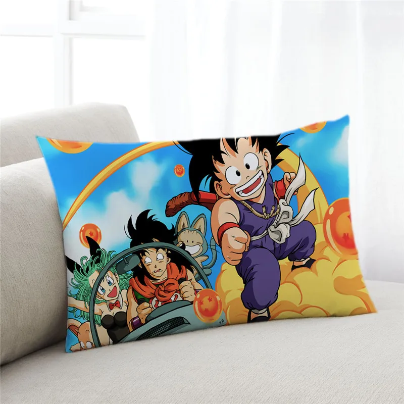 

50*30CM No pillow core Japanese anime Vegeta Son Goku Printed Pillows Cover Soft Cute Decorative Pillow case Gift Pillowcase
