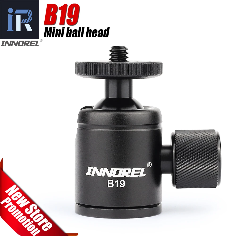 

INNOREL B19 Mini Ball Head Aluminum alloy Tripod Head Lightweight Ballhead for Camera Mini Tabletop Tripod Selfie Stick