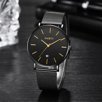 

2020 Minimalist Relogio Masculino Men's Watch Alloy Mesh Belt Calendar Ultra Thin Business Quartz Watch For Men Watches relojes
