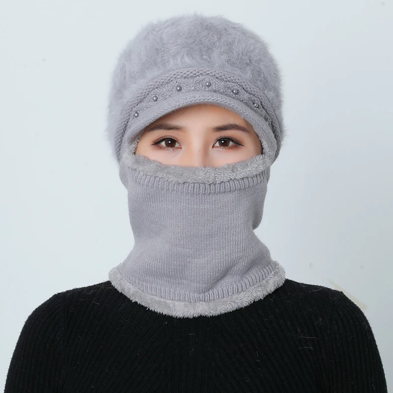 Зимние шапки Skullies Beanies, шляпа для мамы, бини для женщин, шерстяной шарф, шапки, Балаклава, маска, капот, вязанные шапки в полоску
