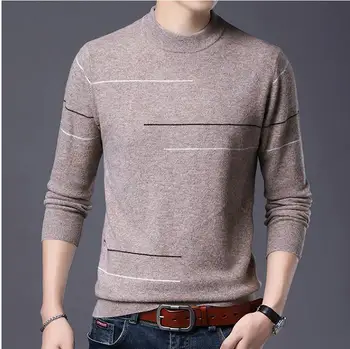 

2020 men autumn new round neck striped sweaters gui01