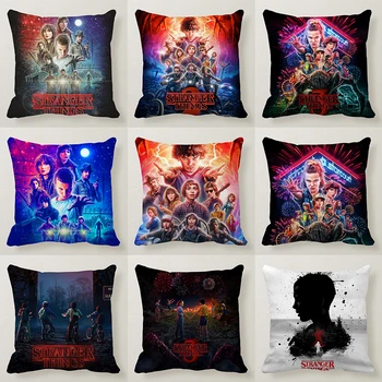 

45*45cm Stranger Things 3 Stranger Things Season 2 Cushion cover Pillows Bureau Oreiller Fronha Federa Funda De Almohada Pillow
