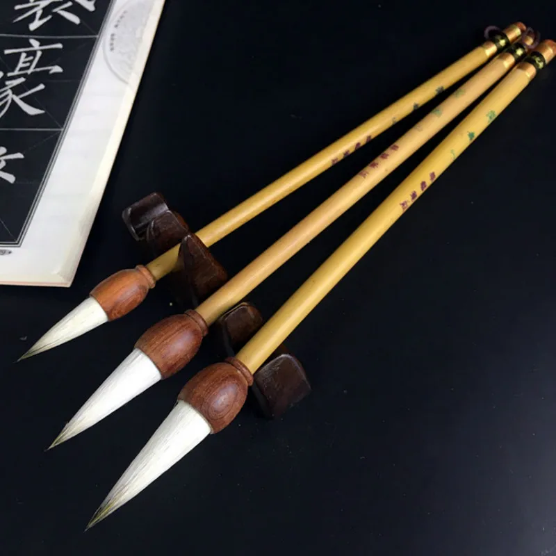 Caligrafia Chinese Calligraphy Brush Hopper Shaped Rabbit Hair Writing Brushes Chinese Painting Couplet Calligraphy Brush