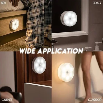 

Motion Sensor Light Cordless Battery-Powered LED Night Light Stick-Anywhere Closet Lights Stair Lights LHB99