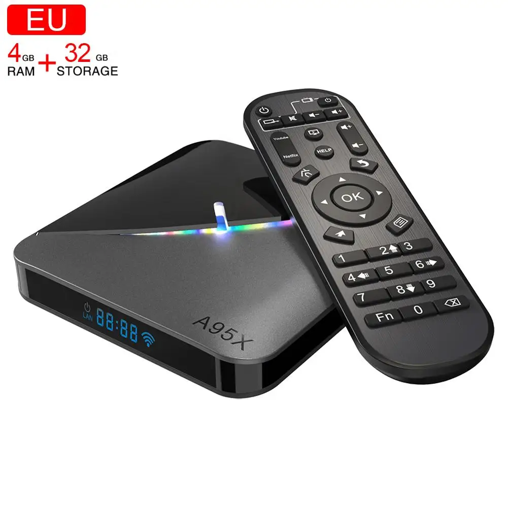 8K приставка wifi четырехъядерный HD сетевой плеер USB 3,0 ТВ приставка для Android tv 9,0 система - Цвет: 5