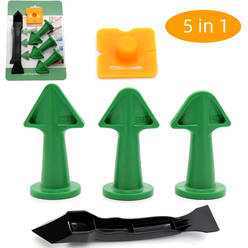 

5Pc Caulk Nozzle Applicator Silicone Caulking Tools Sealant Nozzle Caulking Epoxy Piston Caulk Nozzle Scraper Cutter Suit Nozzle
