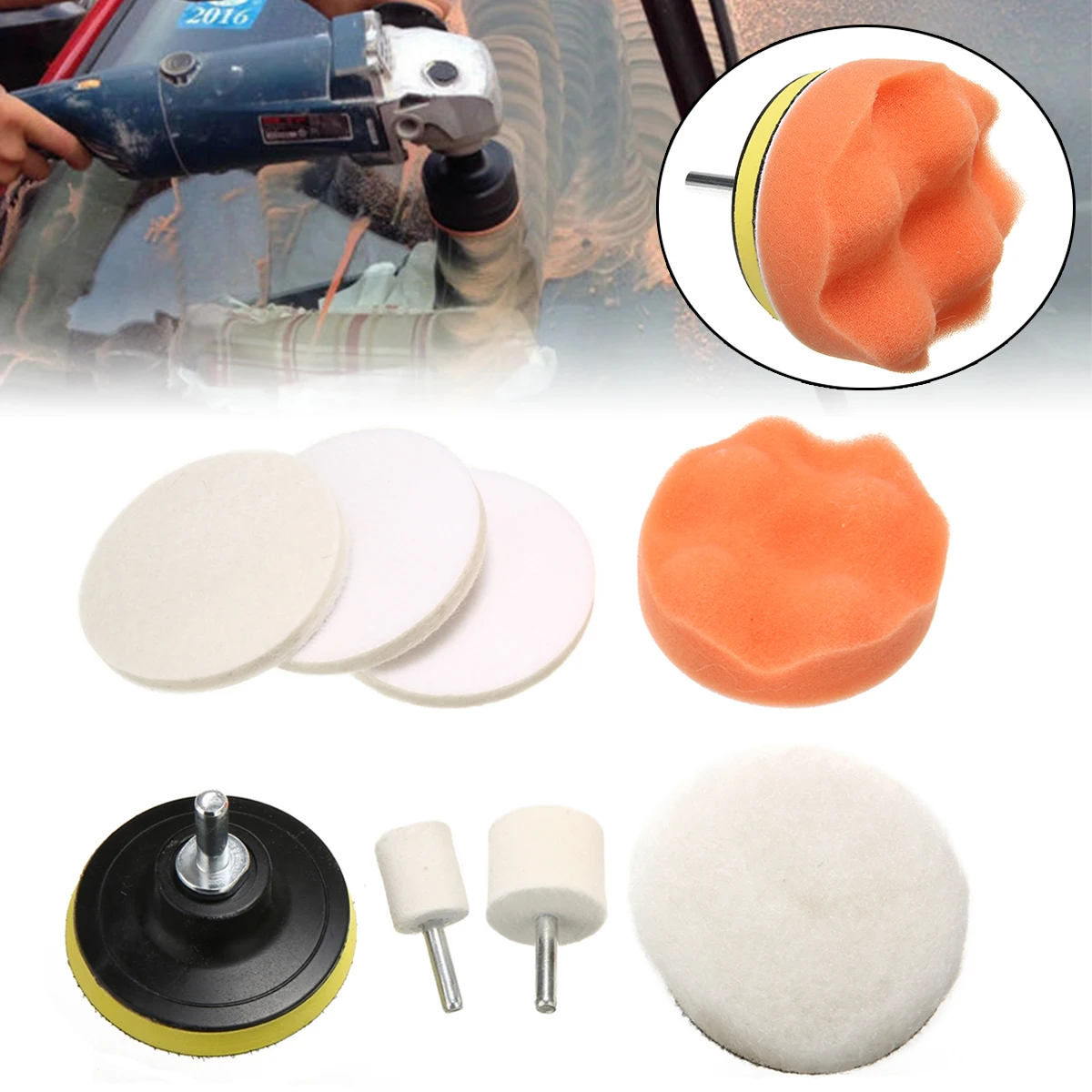 

10pcs/Set Portable Glass Polishing Kit Car Windscreen Grinding Window Mirrors Tool Deep Scratch Remover Repair Accessories