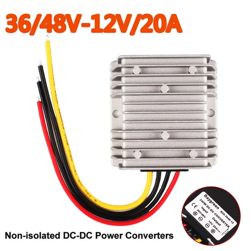 Vehemo DC36-60V DC12V/20A понижающий переходник DC преобразователь Напряжение регулирования Смарт модульный регулятор Мощность конвертер