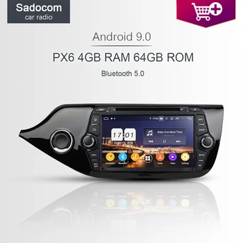 

8" 720P DSP PX6 Android 9.0 8 Core 4GB RAM car radio 5.0 GPS Glonass Car DVD Player RDS autoradio For kia CEED 2013 2014 2015