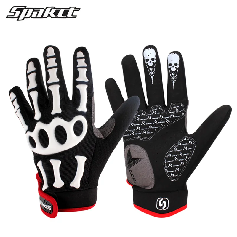 SPAKCT MTB перчатки для шоссейного велосипеда термальные противоскользящие спортивные перчатки для спорта на открытом воздухе для бега Мужской велосипедный двигатель велосипедные перчатки с черепом осень