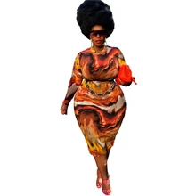 

Tie Dye Women Dress Plus Size Winter New Tight Sexy Print Large Size Women Thight Dress Fashion Long Sleeve Skinny Female Dress