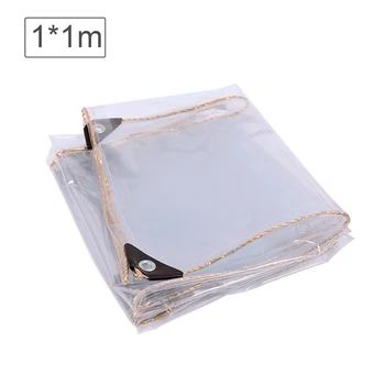

Reusable Outdoor Tarp 0.4mm Anti-UV Agricultural Transparent PVC Foldable Rain Protection Greenhouse Tarpaulin Garden Plant