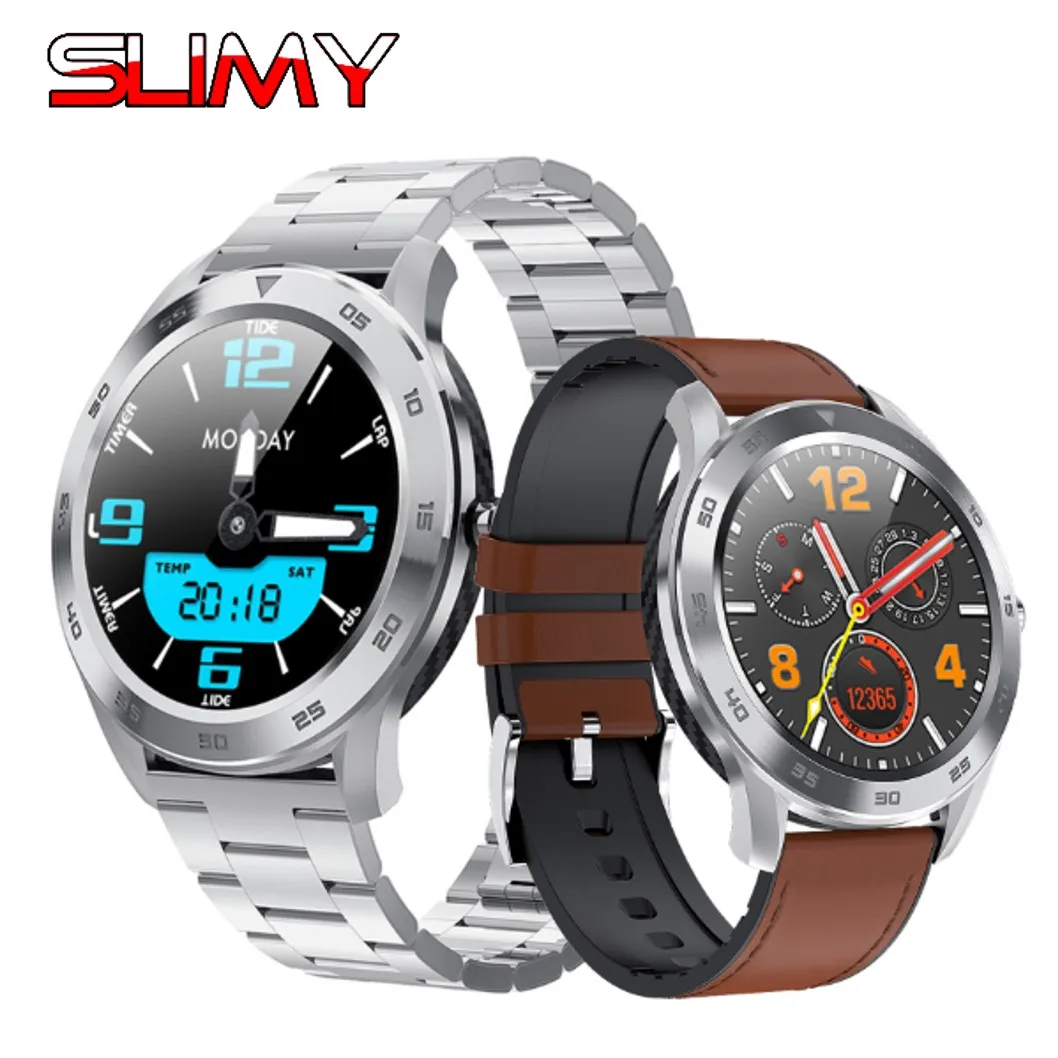 Мужские Смарт часы Slimy DT98 ЭКГ + PPG HRV пульсометр секундомер Bluetooth вызов IP68