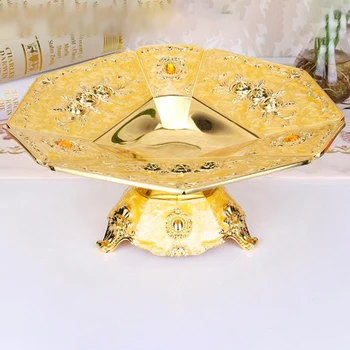 

EU Style Fruit Plate Zinc Alloy Table Decoration Candy Tray KTV Supplies 25cm