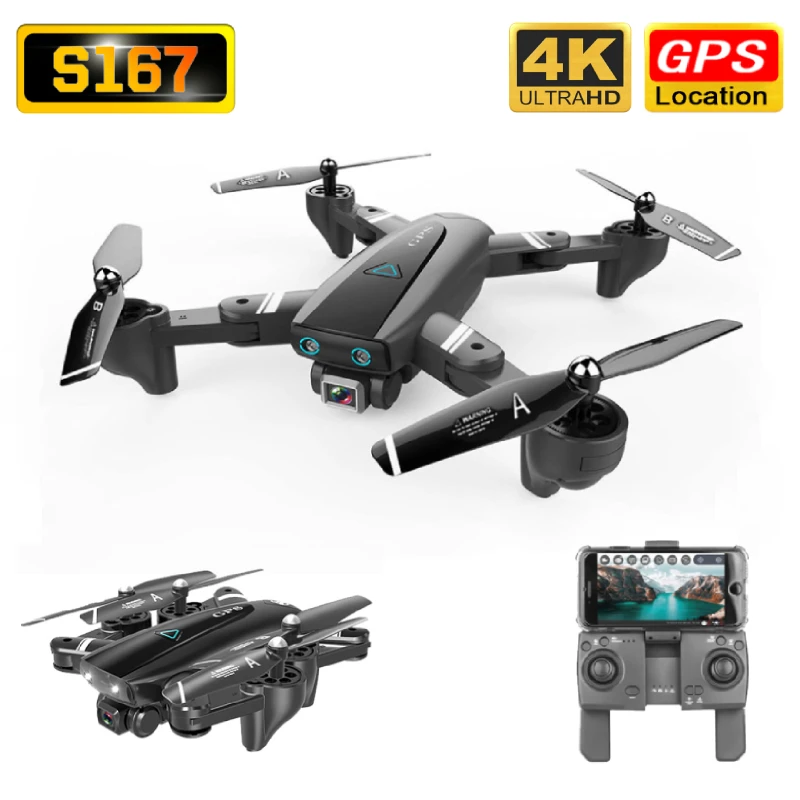 S167 Drone GPS 4K HD камера Wi Fi FPV складной селфи профессиональный 600 м дистанционное
