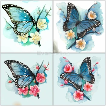 

EverShine Diamond Embroidery Butterfly Picture Of Rhinestones Diamond Painting Animal Cross Stitch Kit Diamond Mosaic Wall Decor