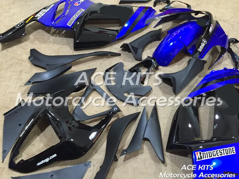 Мотоциклетный обтекатель abs для kawasaki Ninja ZX6R 599 636 2007 2008 впрыска топлива Bodywor любого цвета, подходят к любому у ACE № 260