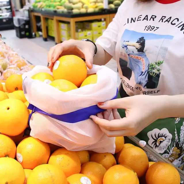 Nagy Mosható Újrafelhasználható Zöldségháló Táskák Friss Zöldségekhez Kakobarát - Image 4