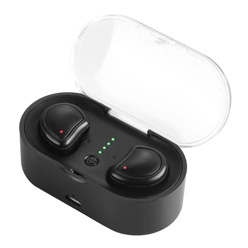 

Mini Twins True Wireless Bluetooth earbuds Mini stereo Bluetooth Handfree Earphone Headset with Charging Box for phones Black