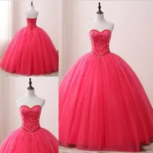 Милое бальное платье с круглым вырезом Бальные платья из бисера с украшением в виде кристаллов на шнуровке сзади Выпускные платья с юбкой из тюля, Vestidos De Quinceanera