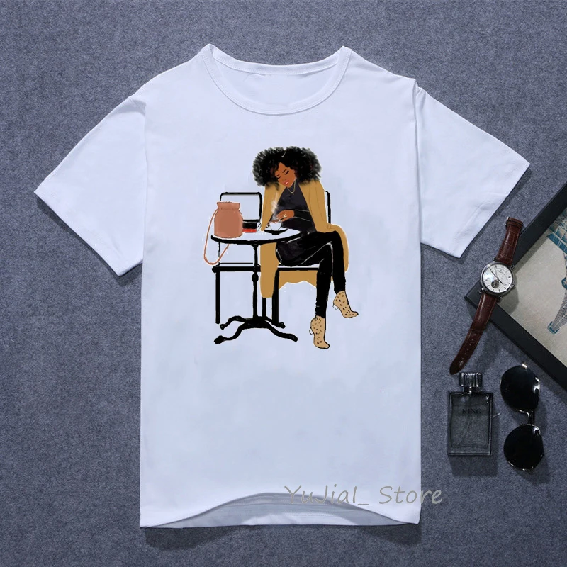 Y102909 The melanin bunch забавные Графические футболки для женщин vogue Urban black girl Футболка с принтом 90s лучшая футболка друзей женская футболка - Цвет: Y102909