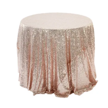 

Withme Tablecloth Round Sequin Table Cloth Green Birthday Tablecloth Glitter Rose Gold Birthday Table Cover Carpet Decoration