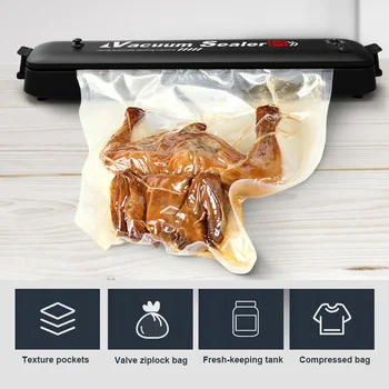 

Household Food Vacuum Sealer Packaging Machine Famous Vacuum Food Sealer Include 15Pcs Bags EU/US/UK Plug kitchen tools