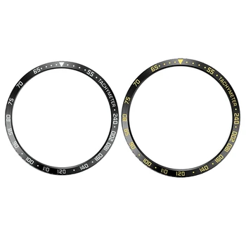 

2x for Samsung Galaxy Watch 46mm Smart Watch Bezel Ring Adhesive Cover Anti Scratch Metal Ring Black & Black&Gold