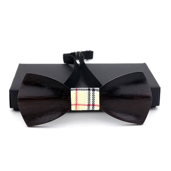 

Fashion Men Women Wood Bow Tie 3D Handmade Butterfly Wood Classic Wooden Bow ties Neckwear Wedding Party Neckties Wooden Ties