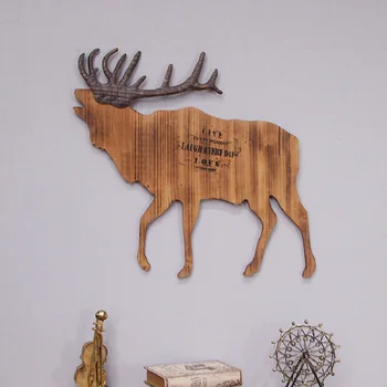

Hanging Board Wall Decoration Wood American Country Bar Home Painting Canvas Printings Spray Modern Animal Flat Unframed