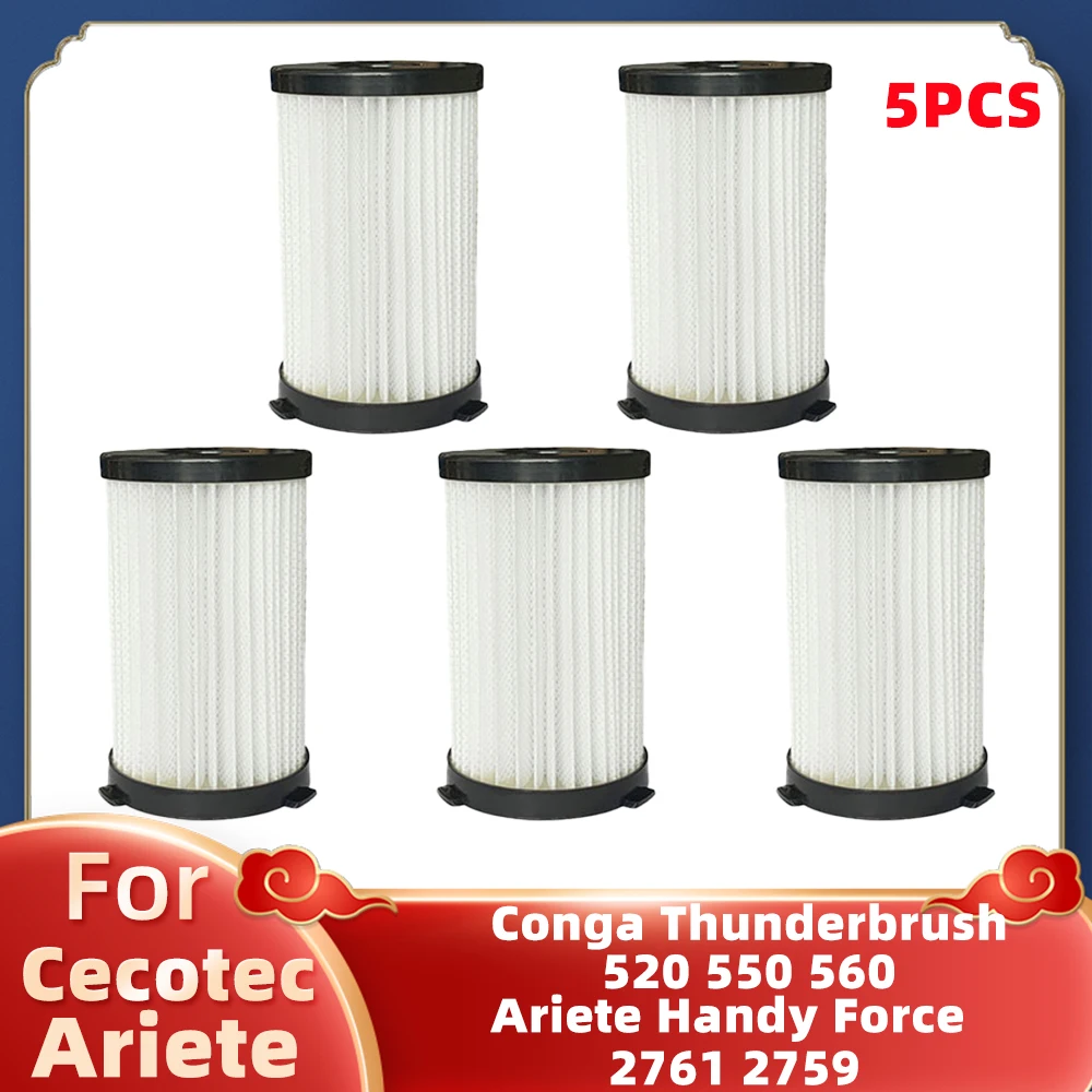 4 filtros y 4 esponjas para Aspiradora Cecotec Conga Thunderbrush 520 550  560 e Handyforce 2761 2759 : : Hogar y cocina