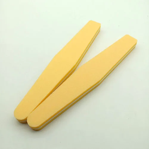 2pcs yellow 5 шт. двусторонний шлифовальный буфер 100/180 наждачная бумага для ногтей файловый салон набор оранжевых пилок для ногтей УФ Гель-лак Маникюрный Инструмент - Цвет: 2pcs yellow