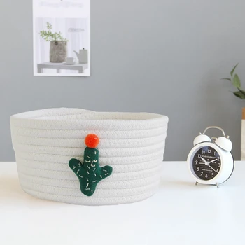 

Baby Diaper Caddy Organizer Baby Shower Gift Basket Cleanable Interior Cotton Rope Eco-Friendly