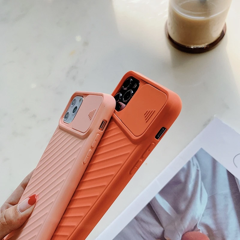 For iPhone 11 Slide Camera Lens Protection Case For iPhone 11 Pro Max XR XS Max 6 6S 7 8 Plus X Soft TPU Silicone Back Cover