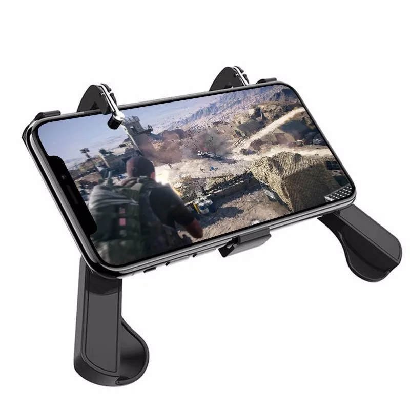 Black Игровой контроллер H8 PUBG, джойстик, металлическая кнопка пуска, Кнопка стрельбы, геймпад для iPhone, Android, мобильного телефона - Цвет: Black