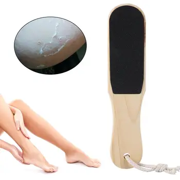 

1pc Foot File Wooden Handle 2-sided Foot Heel Rasp File Pedicure Callus Remover Dead Skin Scrubber Manicure Nail Tools