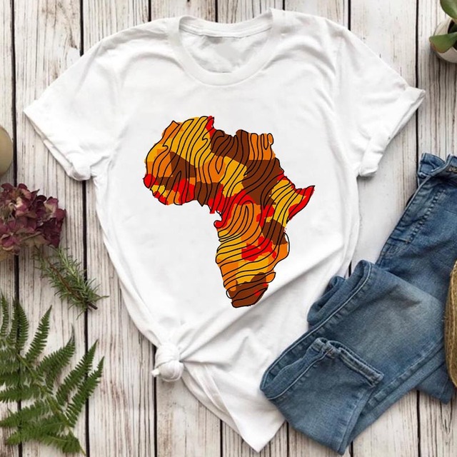 Sleeve Camisetas De Mujer Colorful Pattern Women Printed Korean Fashion Tops Female Vintage Clothes All-match Streetwear