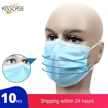 

3-Layer Disposable Non-woven Protective Face Mask Disposable Prevent Bacteria Anti-Virus Dust Proof Flu Hygiene Mask Wholesales