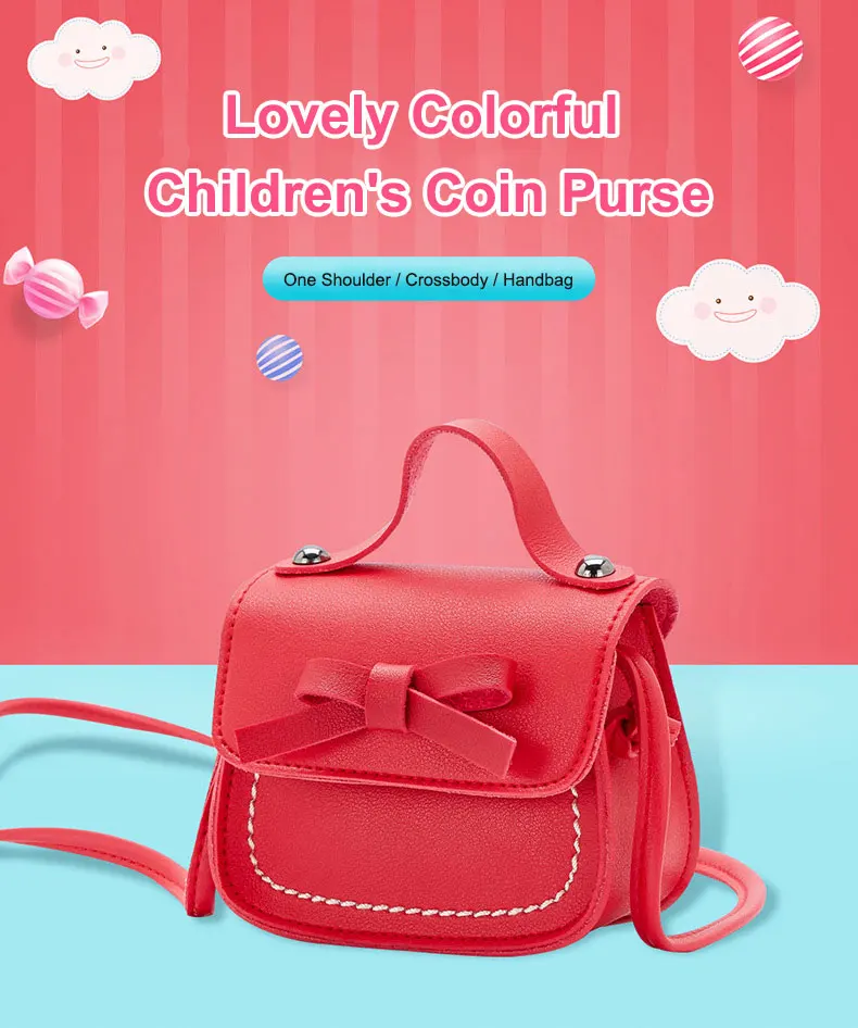 Новые модные детские портмоне из искусственной кожи милые мини сладкий сумка с бантом прекрасный Crossbody сумка кошелек для обувь девочек