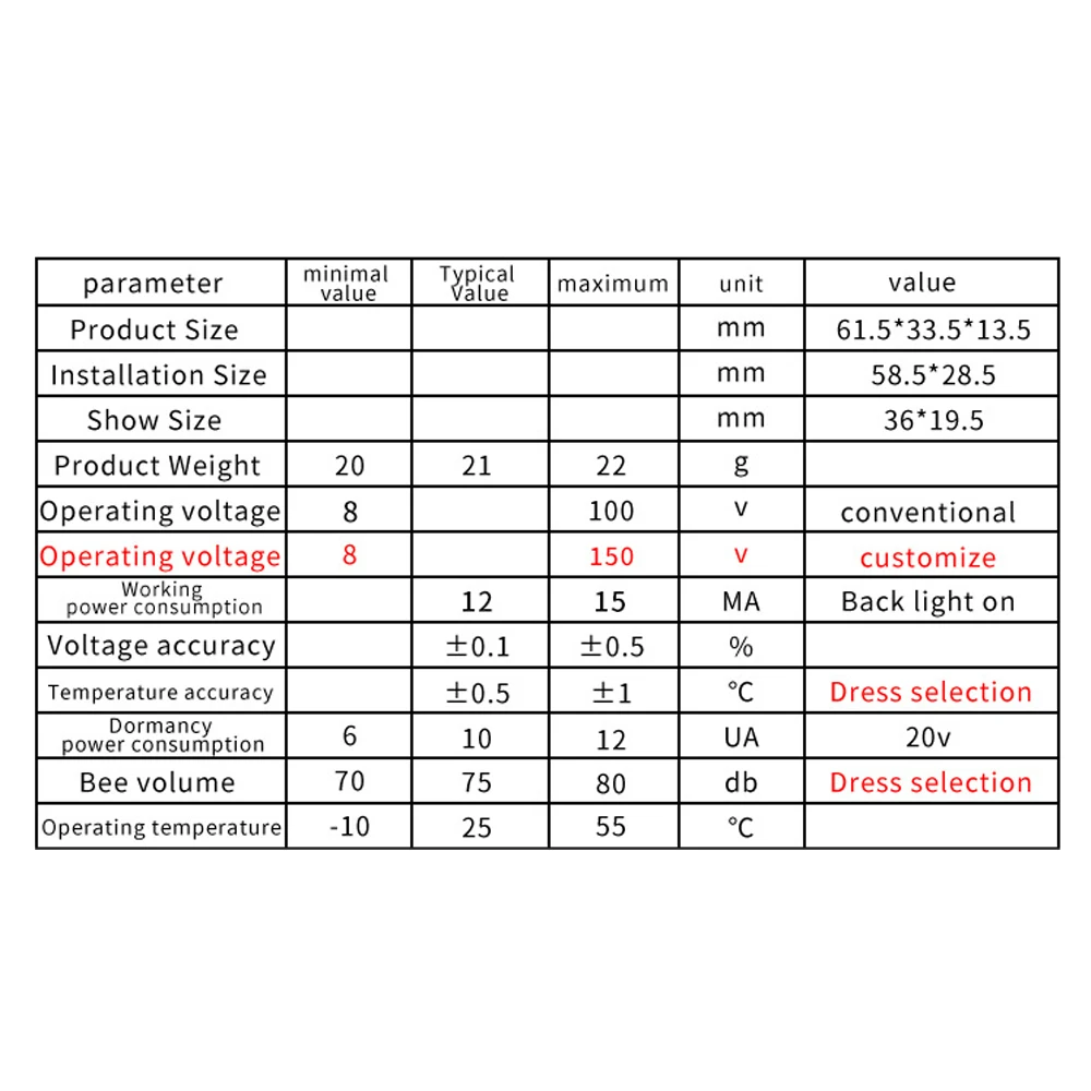 Battery Capacity Indicator DC 8V-100V Lead Acid Lithium LiFePO4 Car Motorcycle Voltmeter Voltage Gauge 12V 24V 48V 72V sound measuring instrument