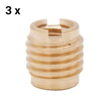 Латунная двойная Резьбовая вставка для деревянного крана ручка пивного крана Вставка 3 шт./лот домашнее оборудование