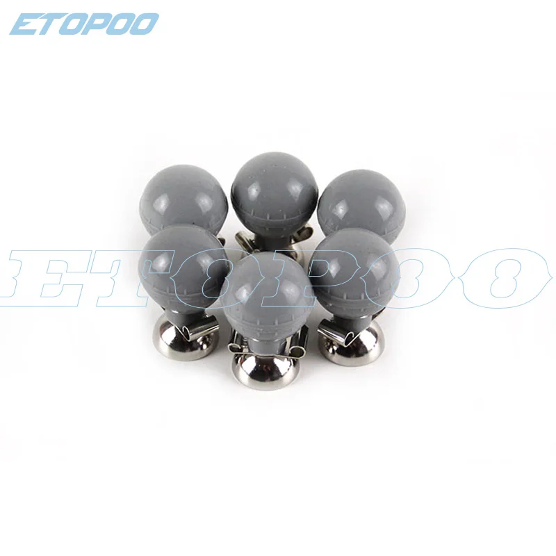 ECG machine lead wire accessories soft ball gray dual-use suction ball 3.0/4.0 universal chest electrode 6pcs/lot ecg lead wire